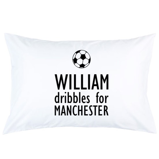 Personalized Football with custom text and name printed pillowcase covers